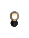 Searchlight® I Аплик Luminsphere, матово черно метално покритие с опушено стъкло I 1 x G9 - 30506BK