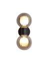 Searchlight® I Аплик Luminsphere, матово черно метално покритие с опушено стъкло I 2 x G9 - 30507BK