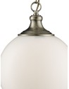 Searchlight® I Пендел Vulcan - Античен месинг и опалово стъкло I 1 x E27 - 3051AB - 3