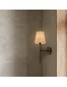 Searchlight® I Gothic Аплик - черен метал и естествен лен I 1 x E14 - 30690-1BK - 5