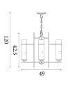 Searchlight® I Пендел Milo - хромиран метал и стъкло I 4 x E14 - 3094-4CC - 4