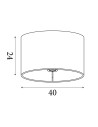 Searchlight® I Абажур Тъмносин със златен вътрешен диаметър 40 см I 1 x Adaptable B22 E14 E27 - 31040AZ - 4