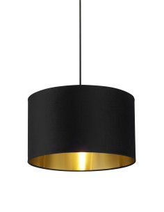 Searchlight® I Абажур Shades - черно кадифе със златен вътрешен диаметър 40 см I 1 x Adaptable B22 E14 E27 - 31040BK - Цена | LE