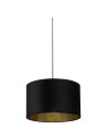 Searchlight® I Абажур Shades - черно кадифе със златен вътрешен диаметър 40 см I 1 x Adaptable B22 E14 E27 - 31040BK - 2