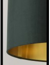 Searchlight® I Абажур Shades - зелено кадифе със златна вътрешна част I 1 x Adaptable B22 E14 E27 - 31040GR - 3