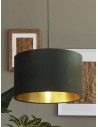 Searchlight® I Абажур Shades - зелено кадифе със златна вътрешна част I 1 x Adaptable B22 E14 E27 - 31040GR - 5