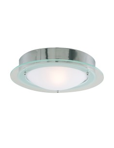 Searchlight® I Belfast плафон - Хромиран метал и прозрачно киселинно стъкло I 1 x E14 - 3108CC - Цена | LEDs4economy