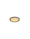 Searchlight® I Luna LED плафон, пясъчно черен метал и златен PC дифузер I x LED - 31908-300GO