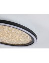 Searchlight® I Luna LED плафон, пясъчно черен метал и златен PC дифузер I x LED - 31908-300GO - 3