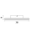 Searchlight® I Luna LED плафон, пясъчно черен метал и златен PC дифузер I x LED - 31908-300GO - 4