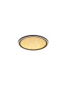 Searchlight® I Luna LED плафон, пясъчно черен метал и златен PC дифузер I x LED - 31908-400GO