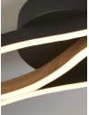 Searchlight® I Bloom плафон - Черен метал и дървесен ефект I 1 x LED - 32103-1BK - 3