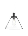 Searchlight® I Пендел Pyramid - черен метал и стъкло I 1 x E27 - 3228BK
