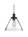 Searchlight® I Пендел Pyramid - черен метал и стъкло I 1 x E27 - 3228BK - 2
