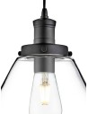 Searchlight® I Пендел Pyramid - черен метал и стъкло I 1 x E27 - 3228BK - 3