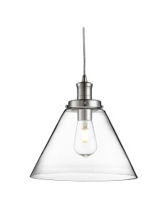 Searchlight® I Пендел Pyramid - хромиран метал и стъкло I 1 x E27 - 3228CC - Цена | LEDs4economy