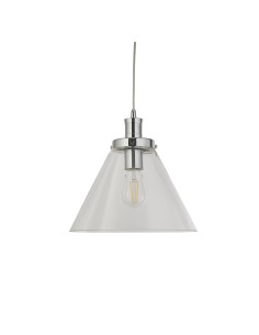 Searchlight® I Пендел Pyramid - хромиран метал и стъкло I 1 x E27 - 3228CC - Цена | LEDs4economy 2