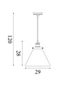 Searchlight® I Пендел Pyramid - хромиран метал и стъкло I 1 x E27 - 3228CC - 4