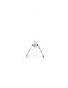 Searchlight® I Пендел Pyramid - Сатенено Сребърен Метал и Стъкло I 1 x E27 - 3228SS