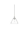 Searchlight® I Пендел Pyramid - Сатенено Сребърен Метал и Стъкло I 1 x E27 - 3228SS - 2