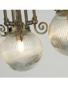 Searchlight® I Belvue плафон - Античен месинг и прозрачно стъкло I 3 x E14 - 32593-3AB - 3