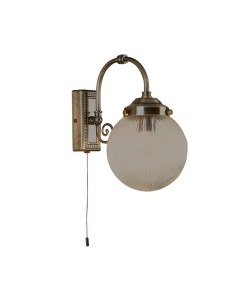 Searchlight® I Аплик Belvue - античен месинг, метал и прозрачно стъкло I 1 x E14 - 3259AB - Цена | LEDs4economy 2