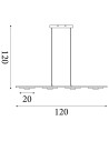 Searchlight® I LED пендел Space, черен метал I x LED - 32804-4BK - 4