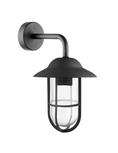 Searchlight® I Външен аплик Toronto - черен метал и прозрачно стъкло I 1 x E27 - 3291BK - Цена | LEDs4economy 2
