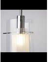 Searchlight® I Полилей Duo I - хромиран метал и двойно стъкло I 3 x E14 - 3303-3CC - 3