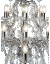 Searchlight® I Полилей Marie Therese - хромиран метал и прозрачен кристал I 30 x E14 - 3314-30 - 3