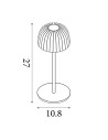 Searchlight® I Акумулаторна настолна лампа Ezra за Градина, сива I x LED - 33610GY - 4