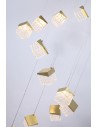 Searchlight® I Cuboid LED Пендел, сатениран месинг I 20 x LED - 33640-20SB - 3