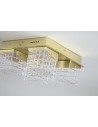 Searchlight® I Cuboid Плафон, метален, сатениран месинг с прозрачен акрил I 4 x LED - 33640-4SB - 3