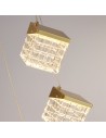 Searchlight® I Cuboid LED Пендел, сатениран месинг I 5 x LED - 33640-5SB - 3