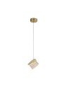 Searchlight® I Cuboid LED Пендел, сатениран месинг с прозрачен акрил I 1 x LED - 33640SB