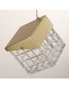 Searchlight® I Cuboid LED Пендел, сатениран месинг с прозрачен акрил I 1 x LED - 33640SB - 3