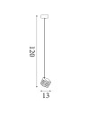 Searchlight® I Cuboid LED Пендел, сатениран месинг с прозрачен акрил I 1 x LED - 33640SB - 4