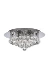 Searchlight® I Плафон Hanna - хромиран метал и прозрачен кристал I 4 x G9 - 3404-4CC