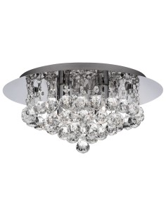 Searchlight® I Плафон Hanna - хромиран метал и прозрачен кристал I 4 x G9 - 3404-4CC - Цена | LEDs4economy 2