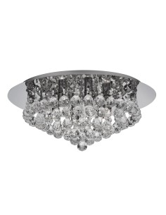 Searchlight® I Плафон Hanna - Хромиран метал и Прозрачен кристал I 6 x G9 - 3406-6CC - Цена | LEDs4economy 2