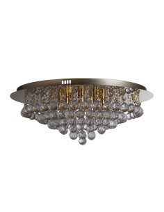 Searchlight® I Плафон Hanna - злато и прозрачен кристал I 8 x G9 - 3408-8GO - Цена | LEDs4economy 2