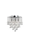 Searchlight® I Dorchester плафон - Хромиран метал и Прозрачен кристал I 4 x E14 - 3494-4CC