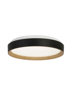 Searchlight® I Sorrento LED плафон Black с дървен трансфер I 1 x LED - 35510-380 - Цена | LEDs4economy