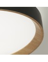 Searchlight® I Sorrento LED плафон Black с дървен трансфер I 1 x LED - 35510-380 - 3