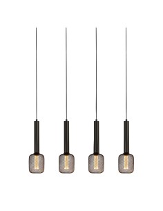 Searchlight® I Пендел Dulwich Bar - черен метал I 4 x E27 - 35720-4BK - Цена | LEDs4economy