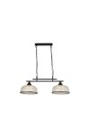 Searchlight® I Пендел Highworth - черен метал и стъкло в стил холофан I 2 x E27 - 3592-2BK
