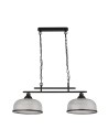 Searchlight® I Пендел Highworth - черен метал и стъкло в стил холофан I 2 x E27 - 3592-2BK - 2