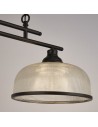 Searchlight® I Пендел Highworth - черен метал и стъкло в стил холофан I 2 x E27 - 3592-2BK - 3