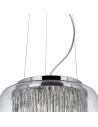 Searchlight® I Пендел Curva - хромиран метал и кристално стъкло I 4 x G9 - 3624-4CC - 3