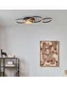 Searchlight® I Curio плафон - черен метал и дърво I 1 x LED - 36305-1BK - 5